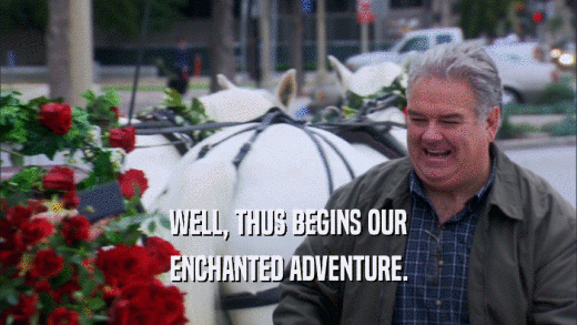 WELL, THUS BEGINS OUR ENCHANTED ADVENTURE. 
