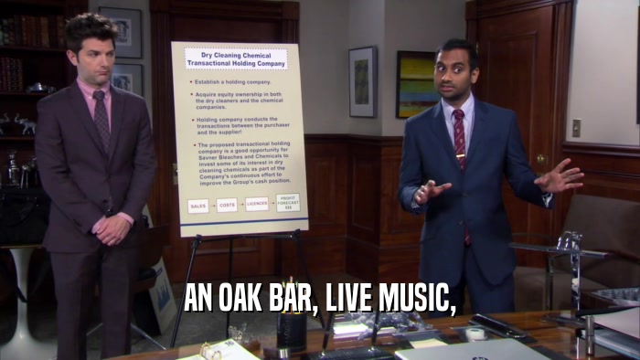 AN OAK BAR, LIVE MUSIC,  