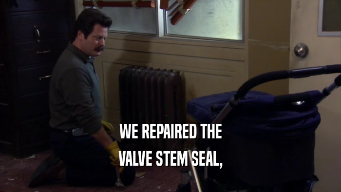WE REPAIRED THE VALVE STEM SEAL, 