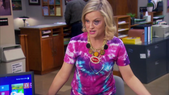 HEY, YOU'RE ALSO WEARING A TIE-DYE T-SHIRT. 