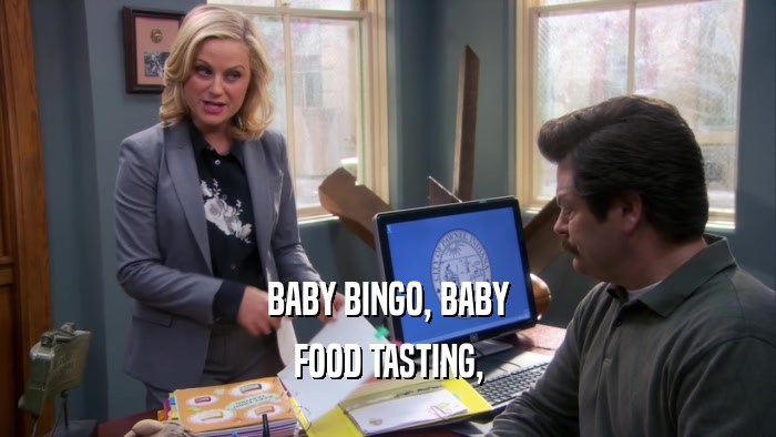 BABY BINGO, BABY FOOD TASTING, 