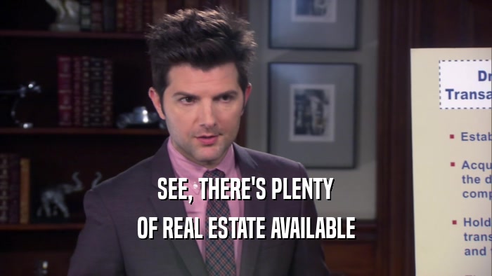 SEE, THERE'S PLENTY OF REAL ESTATE AVAILABLE 