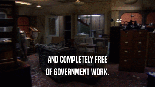 AND COMPLETELY FREE OF GOVERNMENT WORK. 