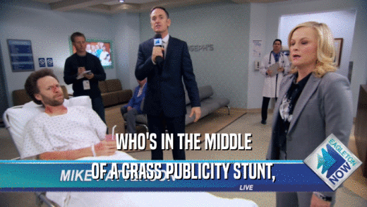 WHO'S IN THE MIDDLE OF A CRASS PUBLICITY STUNT, 