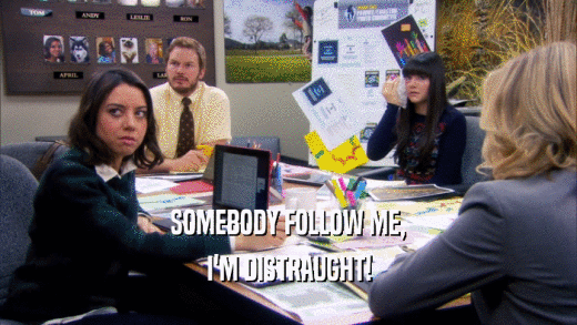 SOMEBODY FOLLOW ME, I'M DISTRAUGHT! 