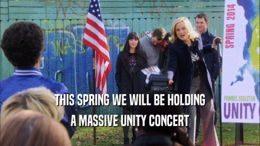 THIS SPRING WE WILL BE HOLDING A MASSIVE UNITY CONCERT 