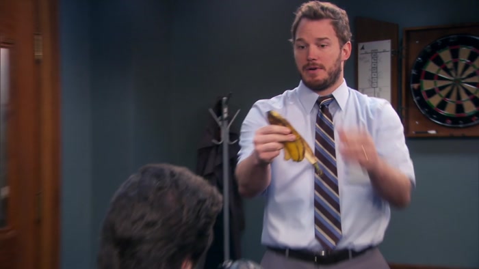 I HAD TO. ALSO I HAD A BANANA ON THE WAY OVER HERE. 