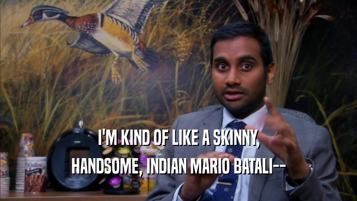 I'M KIND OF LIKE A SKINNY, HANDSOME, INDIAN MARIO BATALI-- 