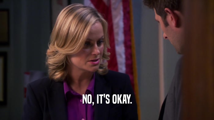 NO, IT'S OKAY.  