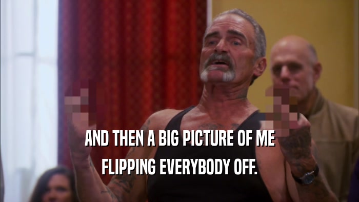 AND THEN A BIG PICTURE OF ME FLIPPING EVERYBODY OFF. 