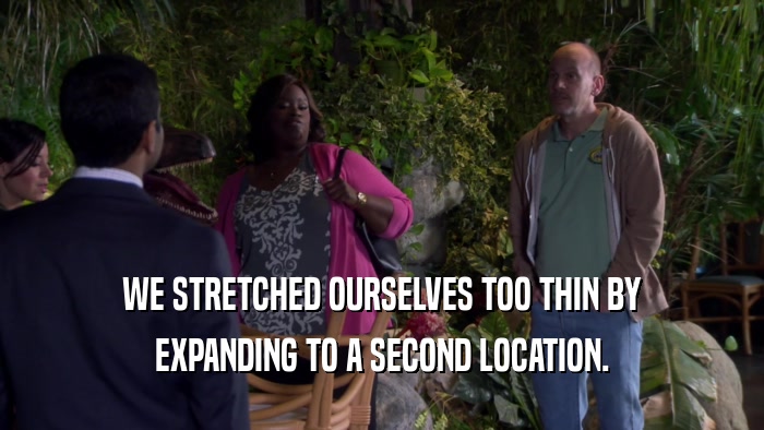WE STRETCHED OURSELVES TOO THIN BY EXPANDING TO A SECOND LOCATION. 