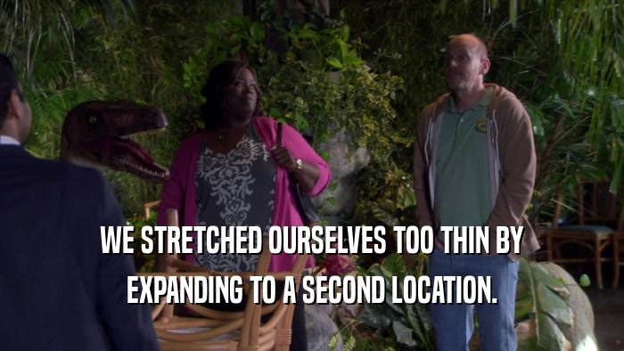 WE STRETCHED OURSELVES TOO THIN BY EXPANDING TO A SECOND LOCATION. 