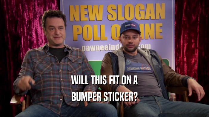 WILL THIS FIT ON A BUMPER STICKER? 
