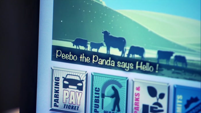 WAIT, THE PANDA'S NAME IS PEEBO. 