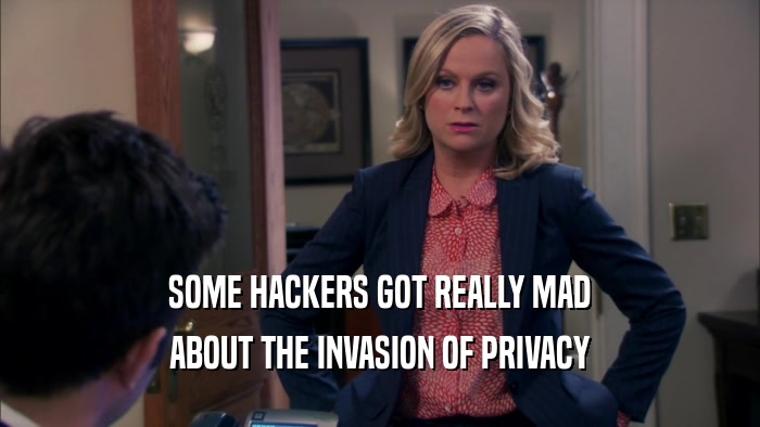 SOME HACKERS GOT REALLY MAD ABOUT THE INVASION OF PRIVACY 