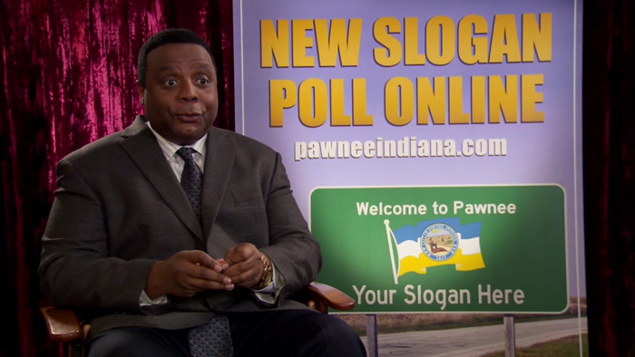 LESLIE, YOUR POLL IS DESIGNED TO CHOOSE A NEW SLOGAN. 