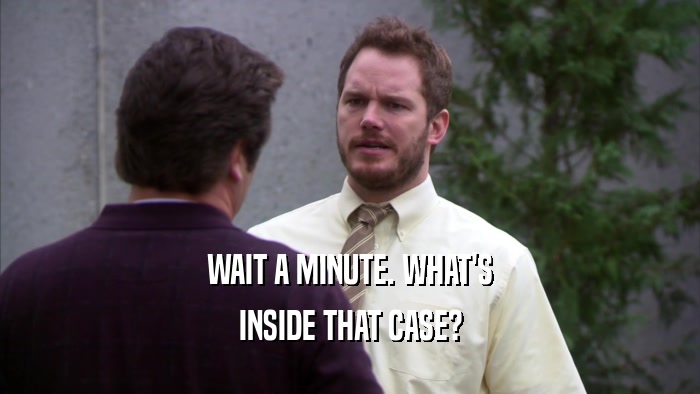 WAIT A MINUTE. WHAT'S INSIDE THAT CASE? 