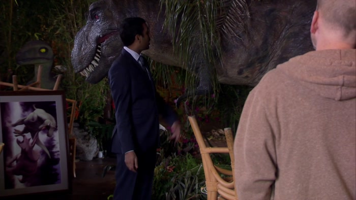 OBVIOUSLY, WE'D HAD TO MOVE THIS T-REX, BUT-- 