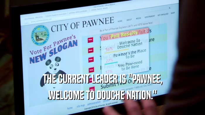 THE CURRENT LEADER IS 