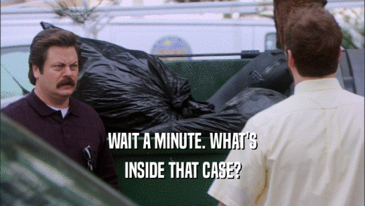 WAIT A MINUTE. WHAT'S INSIDE THAT CASE? 