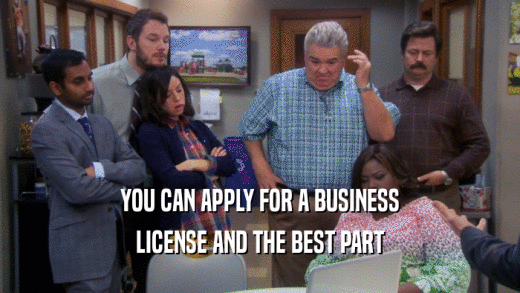 YOU CAN APPLY FOR A BUSINESS LICENSE AND THE BEST PART 