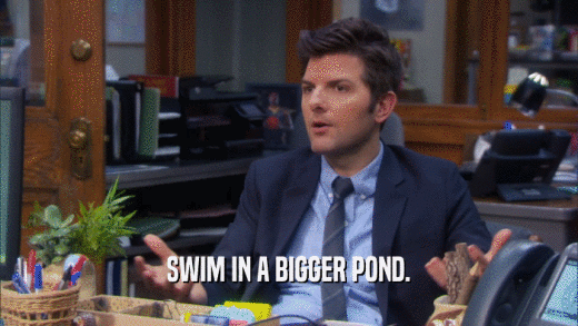 SWIM IN A BIGGER POND.  