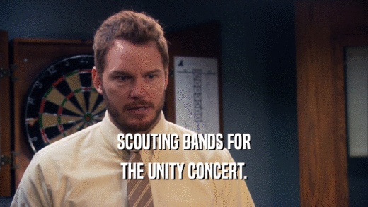 SCOUTING BANDS FOR THE UNITY CONCERT. 