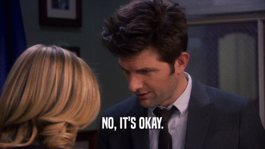 NO, IT'S OKAY.  