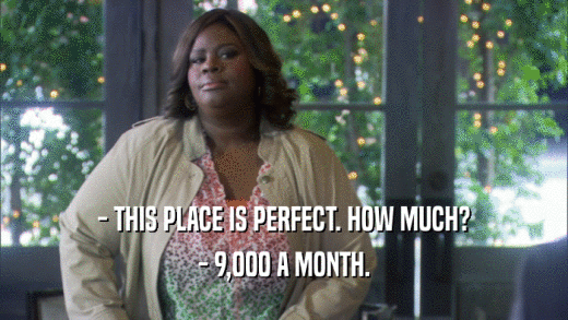 - THIS PLACE IS PERFECT. HOW MUCH? - 9,000 A MONTH. 