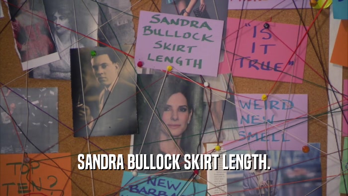 SANDRA BULLOCK SKIRT LENGTH.  