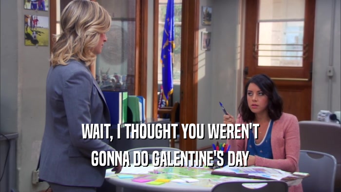 WAIT, I THOUGHT YOU WEREN'T GONNA DO GALENTINE'S DAY 