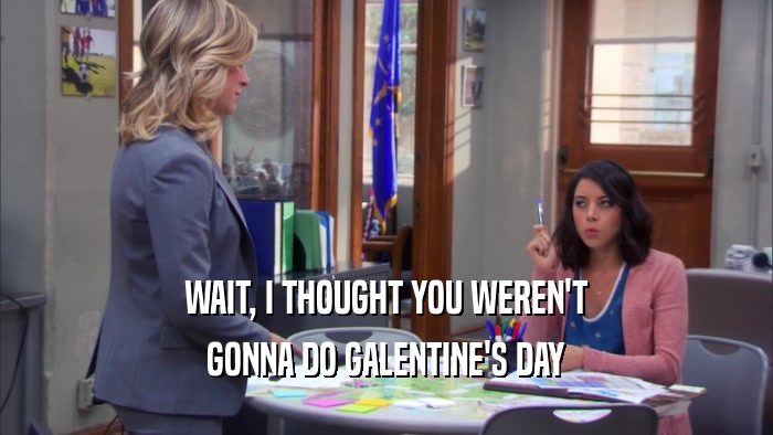 WAIT, I THOUGHT YOU WEREN'T GONNA DO GALENTINE'S DAY 