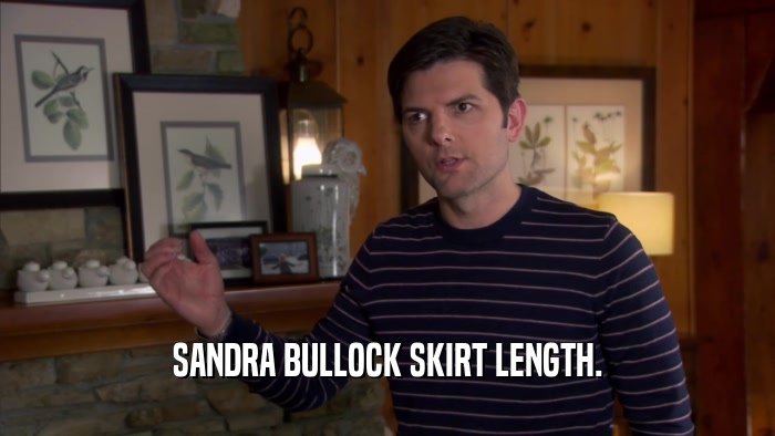 SANDRA BULLOCK SKIRT LENGTH.  