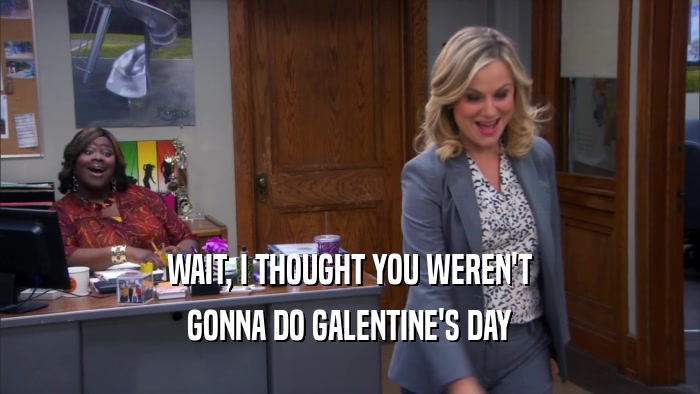 WAIT, I THOUGHT YOU WEREN'T GONNA DO GALENTINE'S DAY 