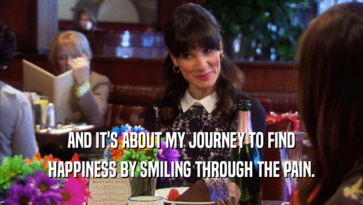 AND IT'S ABOUT MY JOURNEY TO FIND HAPPINESS BY SMILING THROUGH THE PAIN. 