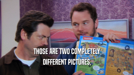 THOSE ARE TWO COMPLETELY DIFFERENT PICTURES. 
