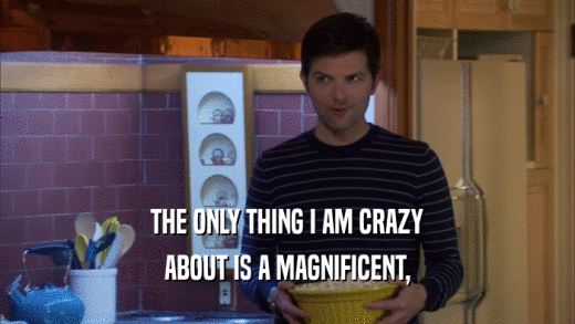 THE ONLY THING I AM CRAZY ABOUT IS A MAGNIFICENT, 