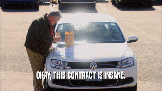 OKAY, THIS CONTRACT IS INSANE.  
