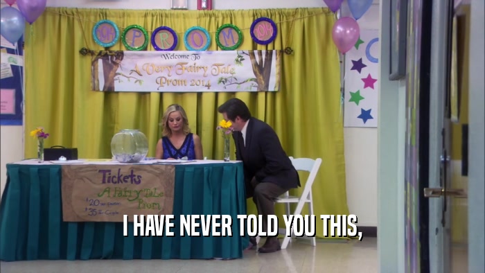 I HAVE NEVER TOLD YOU THIS,  
