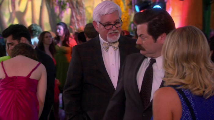 LESLIE. MR. SWANSON. MAY I SEE BOTH OF YOU IN MY OFFICE? 