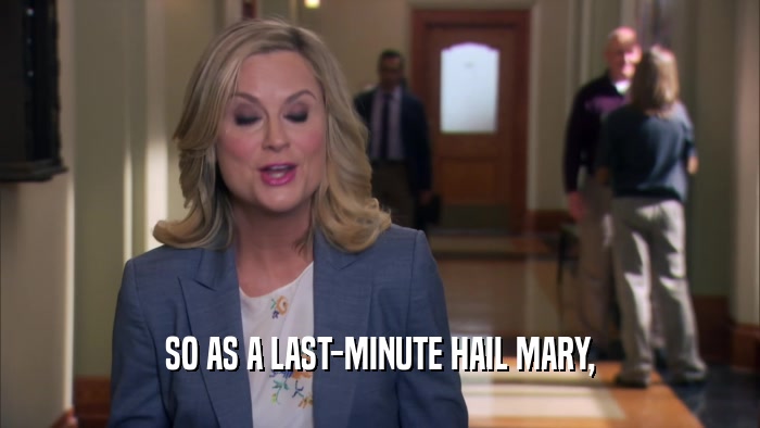SO AS A LAST-MINUTE HAIL MARY,  