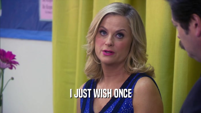 I JUST WISH ONCE  