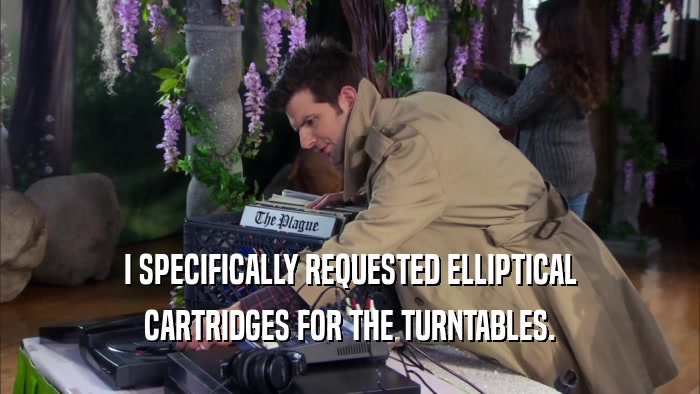 I SPECIFICALLY REQUESTED ELLIPTICAL CARTRIDGES FOR THE TURNTABLES. 