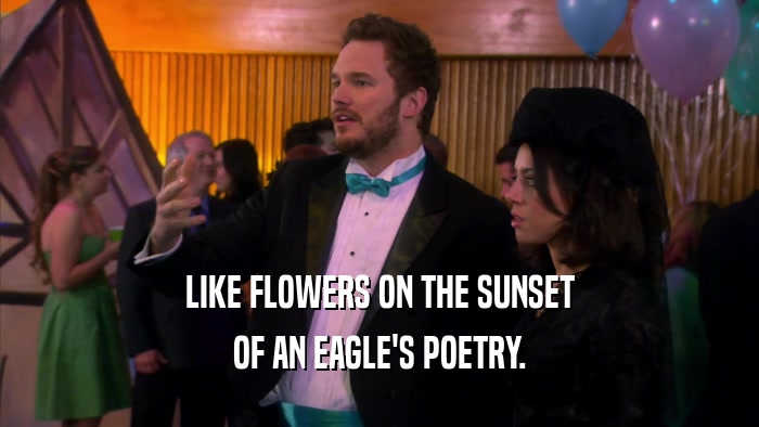 LIKE FLOWERS ON THE SUNSET OF AN EAGLE'S POETRY. 