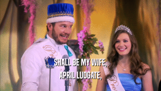 SHALL BE MY WIFE, APRIL LUDGATE, 