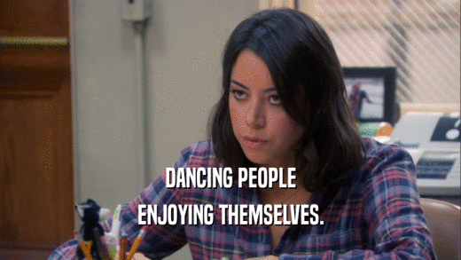 DANCING PEOPLE ENJOYING THEMSELVES. 