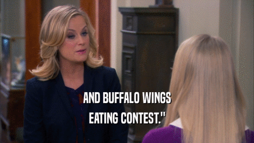 AND BUFFALO WINGS EATING CONTEST.
