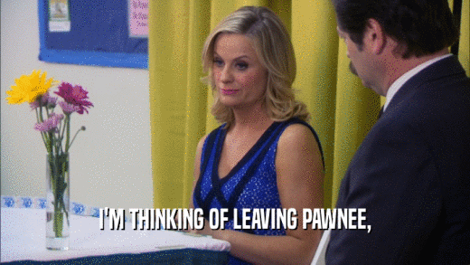 I'M THINKING OF LEAVING PAWNEE,  
