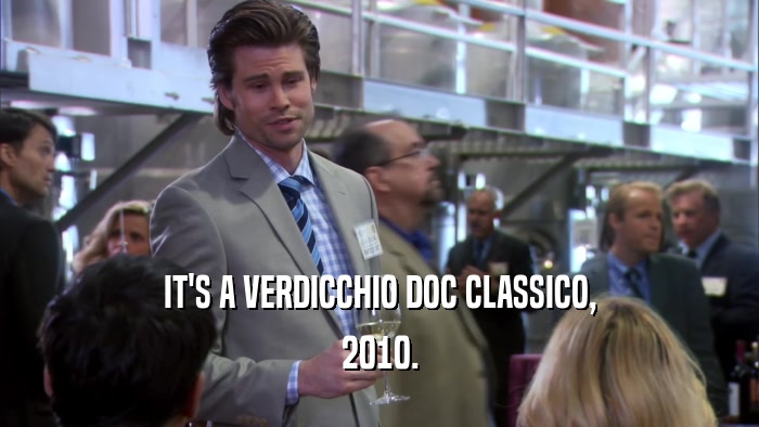 IT'S A VERDICCHIO DOC CLASSICO, 2010. 