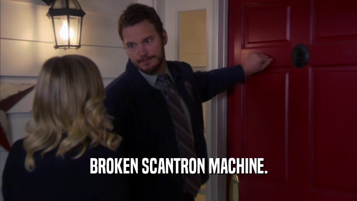BROKEN SCANTRON MACHINE.  